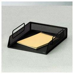 Eldon Office Products Expressions Punched Metal and Wire Mesh Letter Tray, Black (ELDFG9E9100BLA)