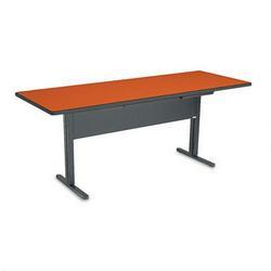 BRETFORD MANUFACTURING FOLDING T-LEG 72IN RECT-TABLE WILD CHERRY W/ BLK