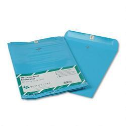Quality Park Products Fashion Color Clasp Envelopes, Blue, 10 x 13, 10/Pack (QUA38757)