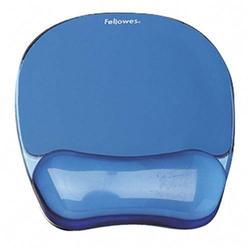 Fellowes Gel Crystal Wrist Rest/Mouse Pad - 1 x 8 x 9.25 - Blue (91141)