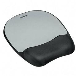 Fellowes Memory Foam Mouse Pad - 1 x 8 x 9.25 - Silver