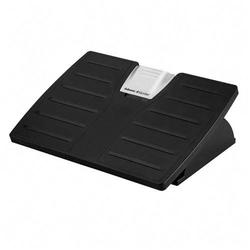 Fellowes Microban Protection Footrest - Locks - 5.62 Adjustment - Tilt - 17.5 x 13 x 4.38 - Black, Silver