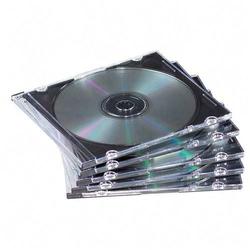 Fellowes Slim CD/DVD Jewel Case - Book Fold - Plastic - Clear, Black
