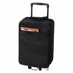 Fellowes Wheeled Carry-On Travel Projector Case - Clam Shell - Telescoping Handle - Polyester - Black