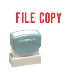 Shachihata Inc. U.S.A. File Copy Ink Stamp, 1/2 x1-5/8 , Red Ink (SHA1071)