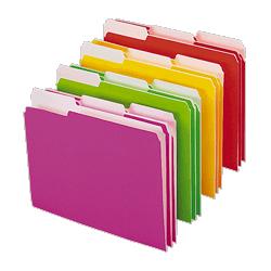 Smead Manufacturing Co. File Folder, Letter, 1/3 Tab, Neon Colors (SMD11925)