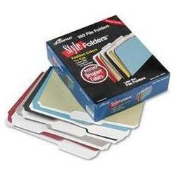 Ampad/Divi Of American Pd & Ppr File Folders, Letter Size, 1/3 Cut, Assorted Fashion Colors, 100/Box (AMP16169)