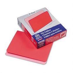 Esselte Pendaflex Corp. File Folders, Recycled, 2-Tone Red, Letter, Top Tab, Straight Cut, 100/Box (ESS152RED)