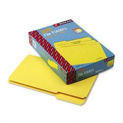 Smead Manufacturing Co. File Folders, Single-Ply Top, 1/3 Cut, Legal, Yellow, 100/Box (SMD17943)