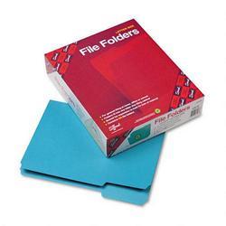 Smead Manufacturing Co. File Folders, Single-Ply Top, 1/3 Cut, Letter, Teal, 100/Box (SMD13143)