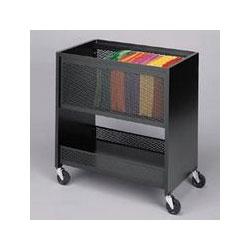 Vertiflex Products File Rover with Open Top & Bottom Storage Bin, Letter Size, Black (VRT50356)