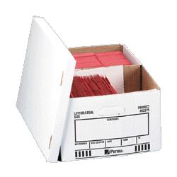 Perma Pro/Acco Brands Inc. File Storage Box, Letter/Legal, 15 Wx24 Dx10 H, White (PPC03375)