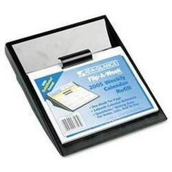 At-A-Glance Flip-A-Week® Desk Calendar & Base with QuickNotes®, 5-5/8 X 7, Blue/Yellow/Red (AAGSW706X00)