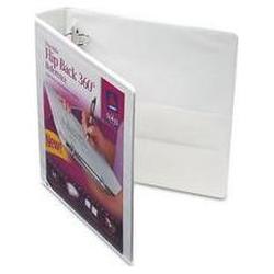 Avery-Dennison Flip Back 3-Ring View Binder, 1-1/2 Capacity, White (AVE17590)