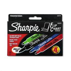 Faber Castell/Sanford Ink Company Flip Chart® Markers, Four-Color Set, Bullet Tip (SAN22474)