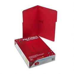 Smead Manufacturing Co. Folders with Two 2 Capacity Fasteners, Legal, 1/3 Cut Assorted, Red, 50/Box (SMD17740)