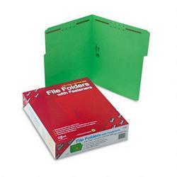 Smead Manufacturing Co. Folders with Two 2 Capacity Fasteners, Letter, 1/3 Cut Assorted, Green, 50/Box (SMD12140)