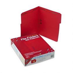 Smead Manufacturing Co. Folders with Two 2 Capacity Fasteners, Letter, 1/3 Cut Assorted, Red, 50/Box (SMD12740)