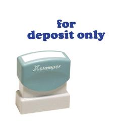 Shachihata Inc. U.S.A. For Deposit Only Ink Stamp, 1/2 x1-5/8 , Blue Ink (SHA1333)