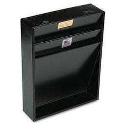 Buddy Products Four-Pocket Steel Box Drawer Organizer for Short Drawers, Letter Size, Black (BDY7924)