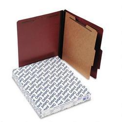 Esselte Pendaflex Corp. Four-Section Pressboard Classification Folders, Letter Size, Red, 10/Box (ESS1157R)