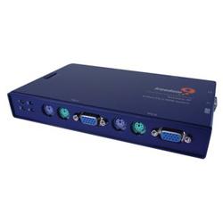 Freedom9 FreeView 4P Kit 4-Port KVM Switch - 4 x 1 - 4 x mini-DIN (PS/2) Keyboard, 4 x mini-DIN (PS/2) Mouse, 4 x HD-15 Monitor