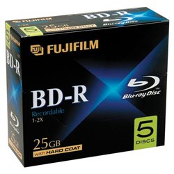 Fuji Film Fujifilm 2x BD-R Media - 25GB - 120mm Standard - 5 Pack Jewel Case