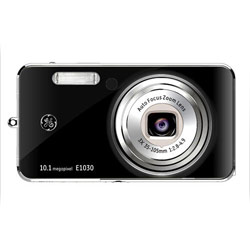 GENERAL IMAGING COMPANY GE E1030 10 Megapixels, 3x Optical Zoom, 2.7 Panormaic LCD Screen, Powered by a Rechargeable Lithium-ion Battery, Digital Camera - Black