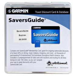 Garmin 010-10775-01 Savers Guide Membership Card and SD(tm) Card