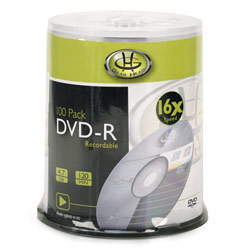 Gear Head DVD-R Media 16x 4.7GB, 120 Min (100 Pack) Spindle
