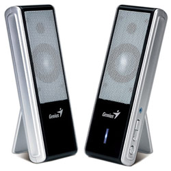 Genius SP-i202U, 2W/6W 2 piece Portable USB Digital Speakers with carry box