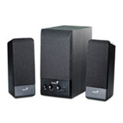 Genius SW-S2.1 350 Black, 10W, 110V-US. 9 watt 3-piece Speaker System