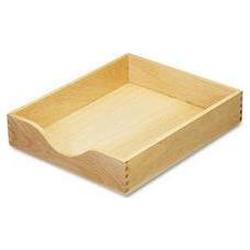 Carver Wood Products Genuine Oak Stackable Desk Tray, Letter, Stand. Depth, 2-1/4 h, Oak Finish (CVR07211)