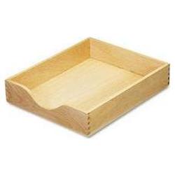Carver Wood Products Genuine Oak Stackable Desk Tray, Letter, Stand. Depth, 2-1/4 h, Oak Finish (CVR07211)