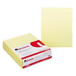 Universal Office Products Glue Top 8-1/2 x 11 Writing Pads, Canary, Narrow Ruled, 50/Pad, Dozen (UNV42000)