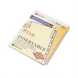 Wilson Jones/Acco Brands Inc. Gold Pro Insertable Tab Index, Buff, 8 Clear Tabs, 1 Set (WLJ54131)