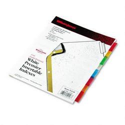 Wilson Jones/Acco Brands Inc. Gold Pro Insertable Tab Index, White, 8 Multicolor Tabs, 1 Set (WLJ54148)