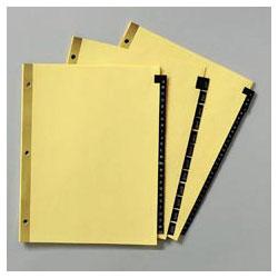 Avery-Dennison Gold Reinforced Black Leather Tab Dividers, 1-31 Tab Titles, 31 Tabs/Set (AVE11352)