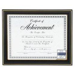 Dax Manufacturing Inc. Gold-Trimmed Document Frame with Certificate, Black, 8-1/2 x 11 (DAXN2709N6T)