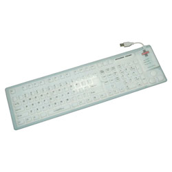 GRANDTEC USA Grandtec FLX-7000 Keyboard - USB - 109 Keys - White