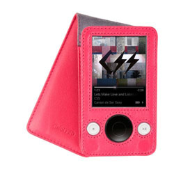 GRIFFIN TECHNOLOGY Griffin Vizor Leather Case for Zune - Top Loading - Leather - Fuschia