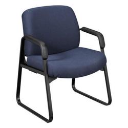 HON Guest Chair,W/Arms,Sled,28-1/4x27x35,Blue Fabric/BK