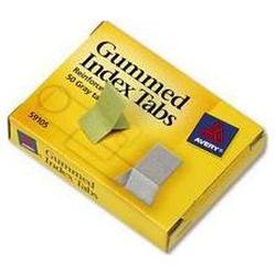 Avery-Dennison Gummed Index Tabs, Gray Cloth, 1/2 x 7/8 Tabs, 50/Pack (AVE59105)