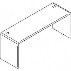 HON 10700 Series Credenza Shell - 29.5 Height x 72 Width x 24 Depth - Waterfall Edge - Particleboard - Mahogany Top, Mahogany Frame