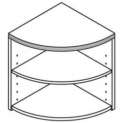 HON 11500 Series End Cap Bookshelf - 29.5 Height x 24 Width x 24 Depth - Ribbon Edge - Particleboard - Mahogany