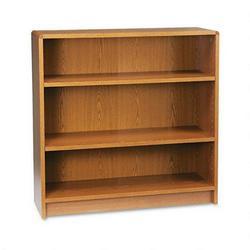 HON 1892M Three Shelf Laminate Bookcase, 1890 Series, Radius Edge, 36-1/8 H, Medium Oak