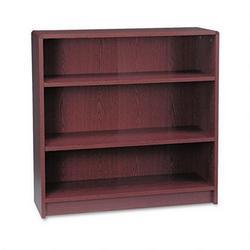 HON 1892N Three Shelf Laminate Bookcase, 1890 Series, Radius Edge, 36-1/8 H, Mahogany