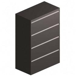 HON 800 Series Lateral File - 53.25 Height x 36 Width x 19.25 Depth - Steel - 4 Drawer(s) - Letter - Charcoal