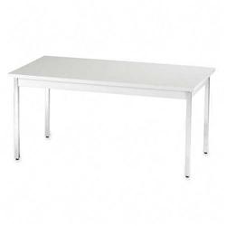 HON High-pressure Laminate Utility Table - Rectangle - 29 x 30 x 60 - Metal - Light Gray