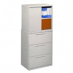 HON Overfile Storage Cabinet - 30 Height x 27.88 Width x 18 Depth - Steel - 1 x Adjustable, 1 Shelf(ves) - Putty